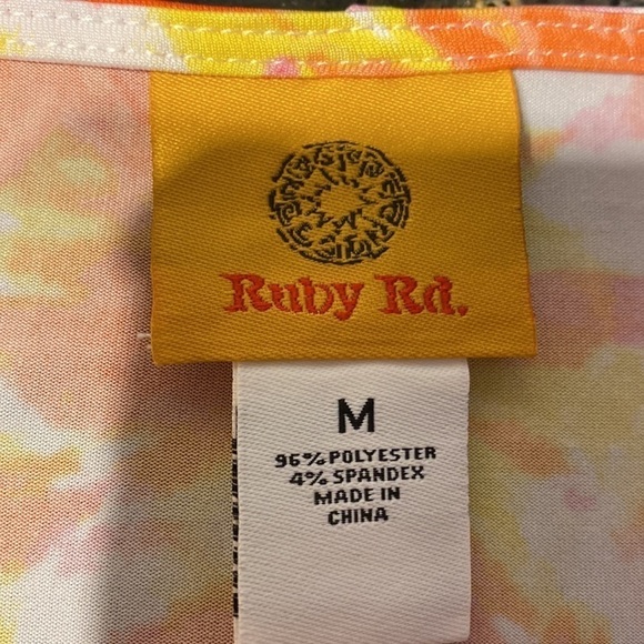 F womens Ruby Rd casual stretch cap sleeve regular size dress M.  EUC - Picture 3 of 3